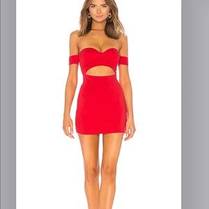 Red mini dress